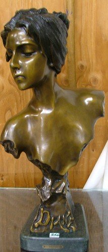 "DIANE", A BRONZE BUST after the original by the F