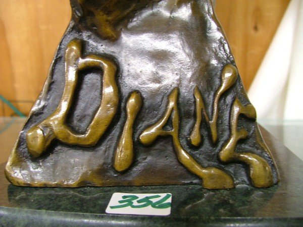"DIANE", A BRONZE BUST after the original by the F - 4