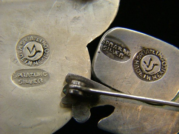 TEN NAVAJO & MEXICAN SILVER JEWELRY ITEMS: 3 Nava - 3
