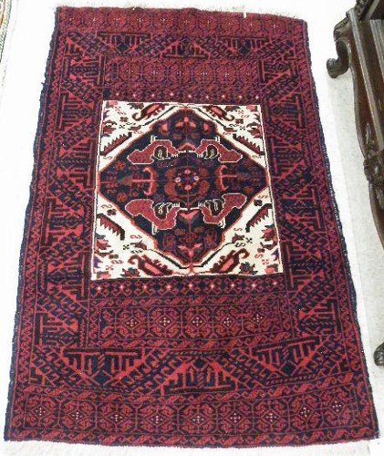 THREE PERSIAN BELOUCHI TRIBAL AREA RUGS: 2'9" x 4 - 2