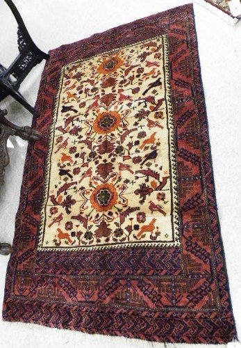 THREE PERSIAN BELOUCHI TRIBAL AREA RUGS: 2'9" x 4 - 3