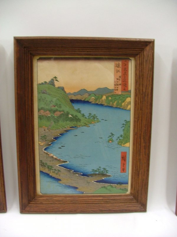 EIGHT JAPANESE COLOR WOODCUTS c. 1940's - 2