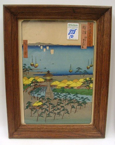 EIGHT JAPANESE COLOR WOODCUTS c. 1940's - 7