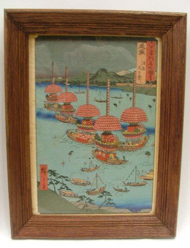 EIGHT JAPANESE COLOR WOODCUTS c. 1940's - 8