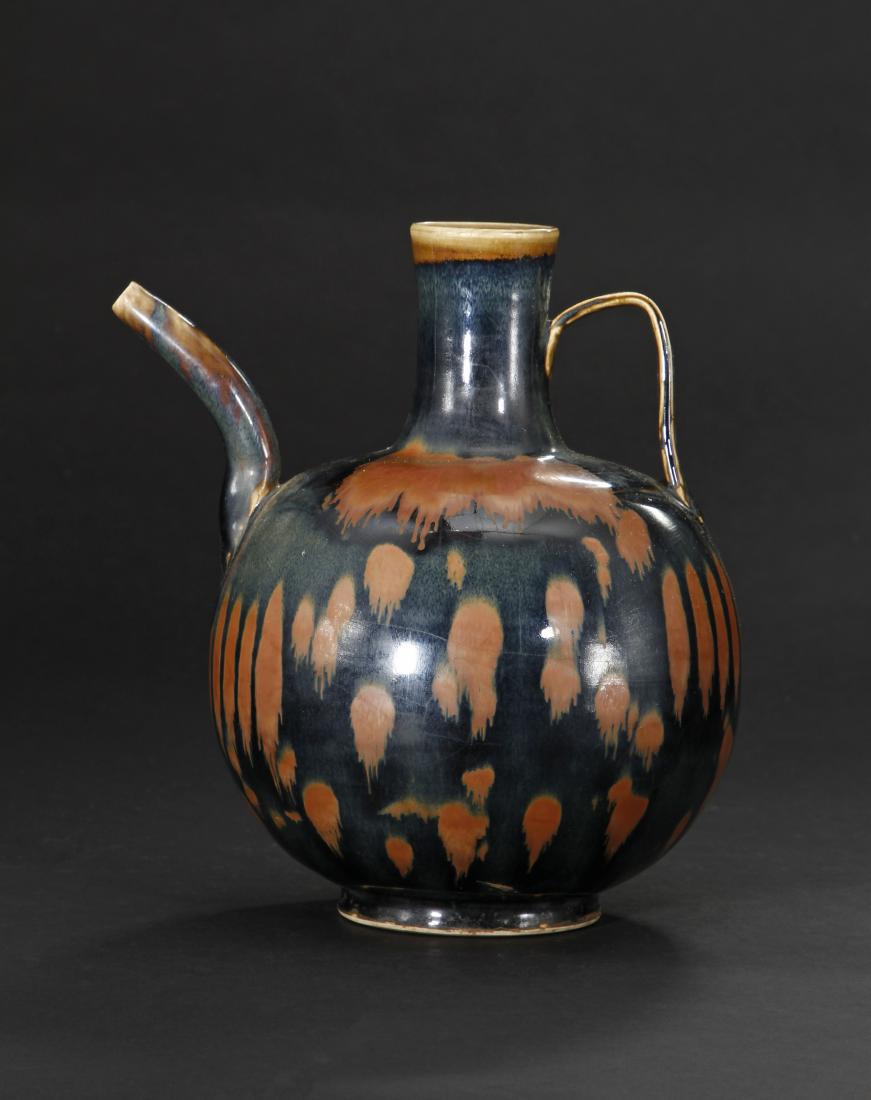 Ding-Type Russet-Splashed Black Glazed Ewer (1 of 7)
