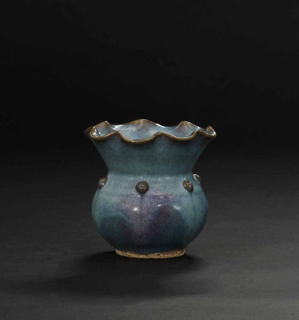 Purple and Blue Splashed 'Jun' Type Jar (1 of 6)