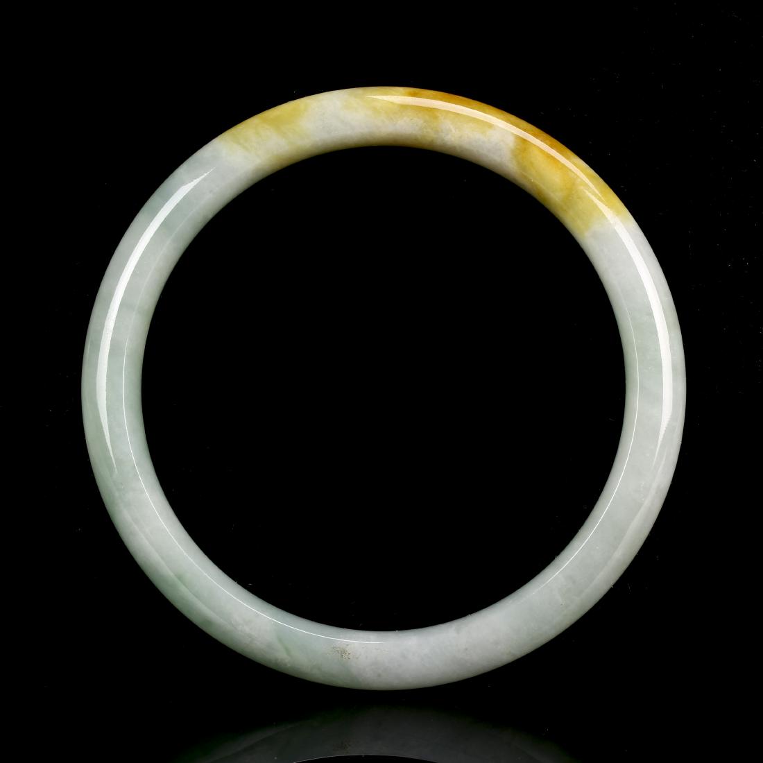 Large Pale Celadon Jadeite Bangle (1 of 5)