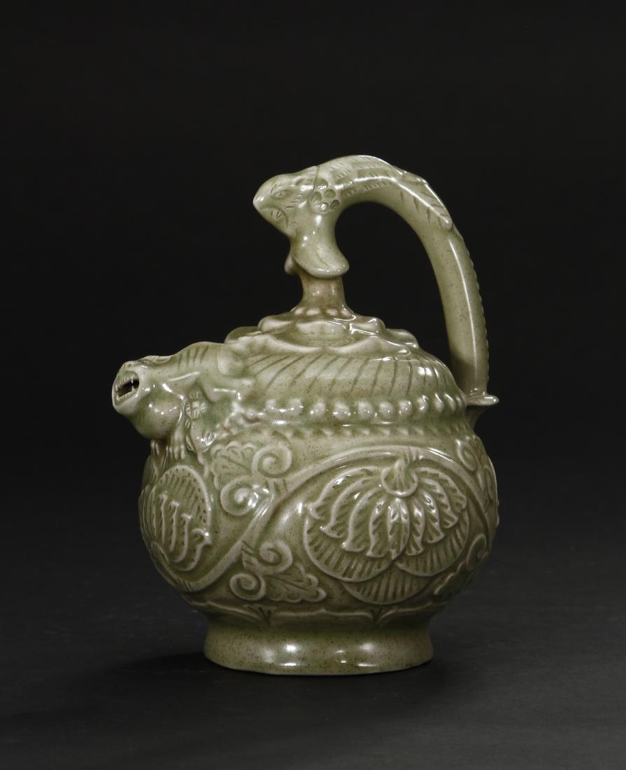 Carved Yaozhou Celadon Ewer (1 of 9)