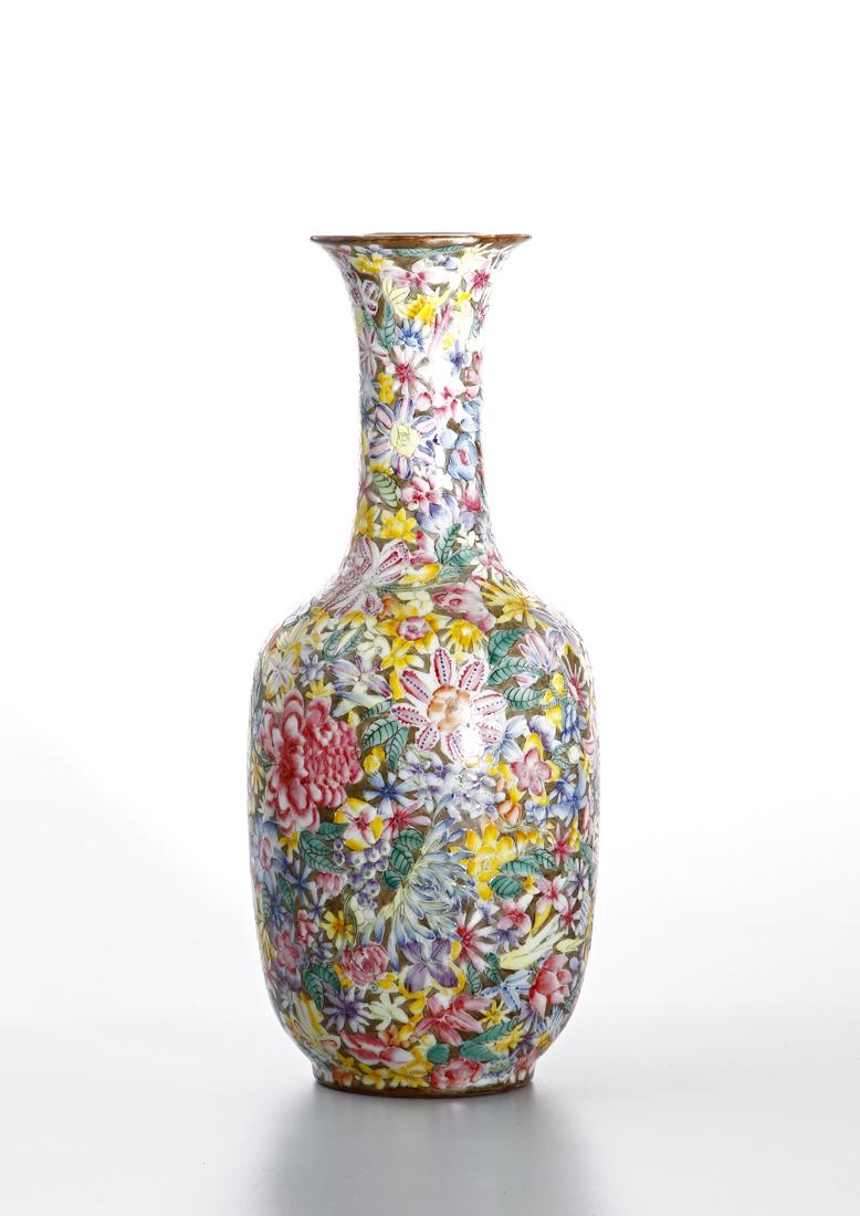 Chinese Famille Rose 'Mille-Fleurs' Vase (1 of 10)