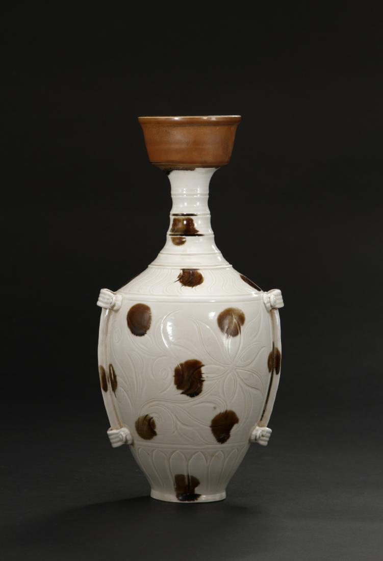 Chinese Rare White Ding Russet Spotted Vase (1 of 10)