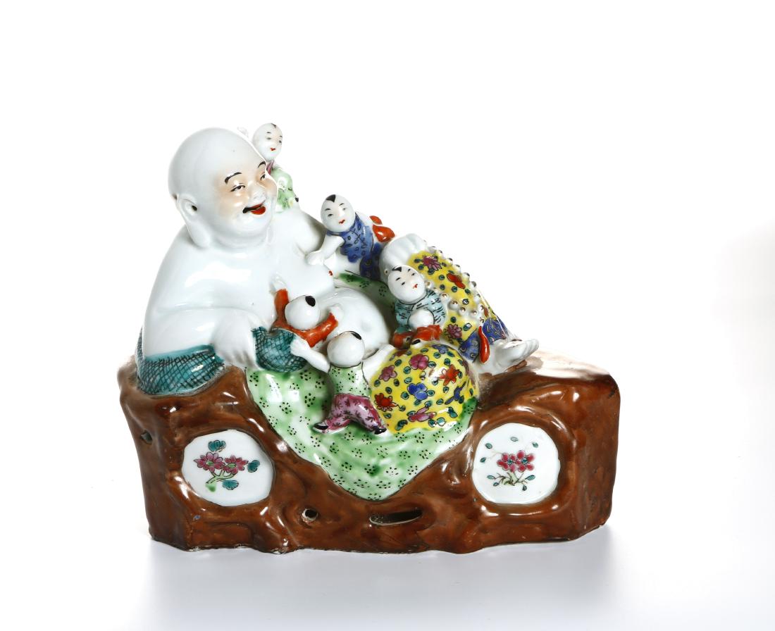 Chinese Famille Rose Figure of Budai (1 of 4)