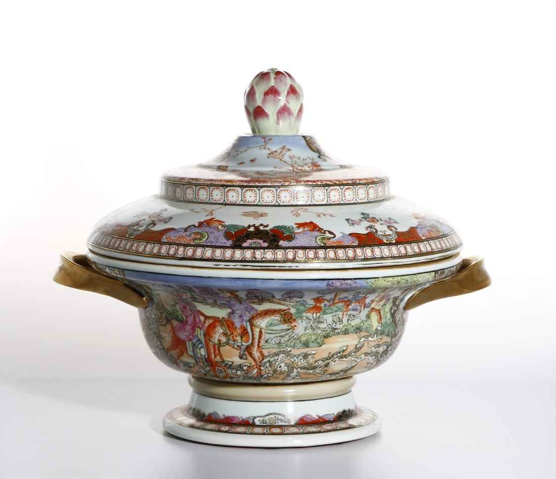 Rare Chinese Export Rose Medallion Soup Tureen (1 of 10)