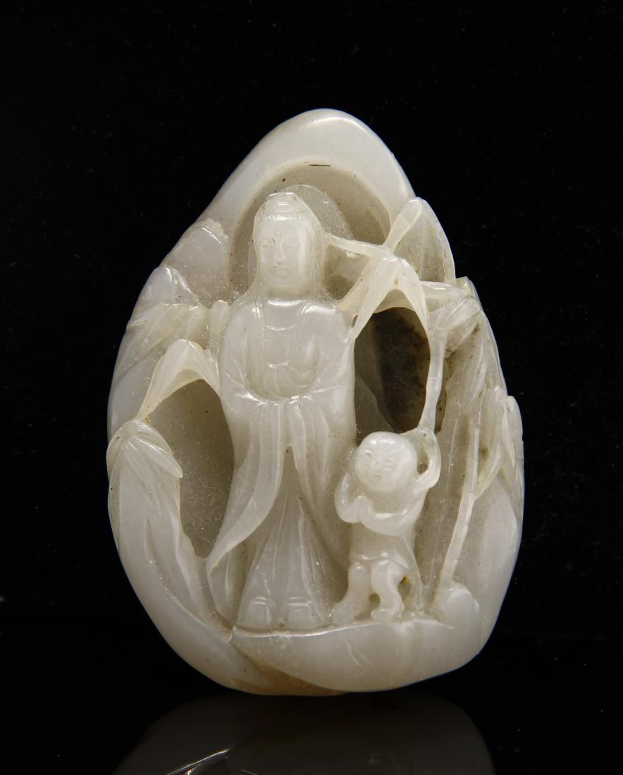 Chinese Jade Carving Guanyin (1 of 9)
