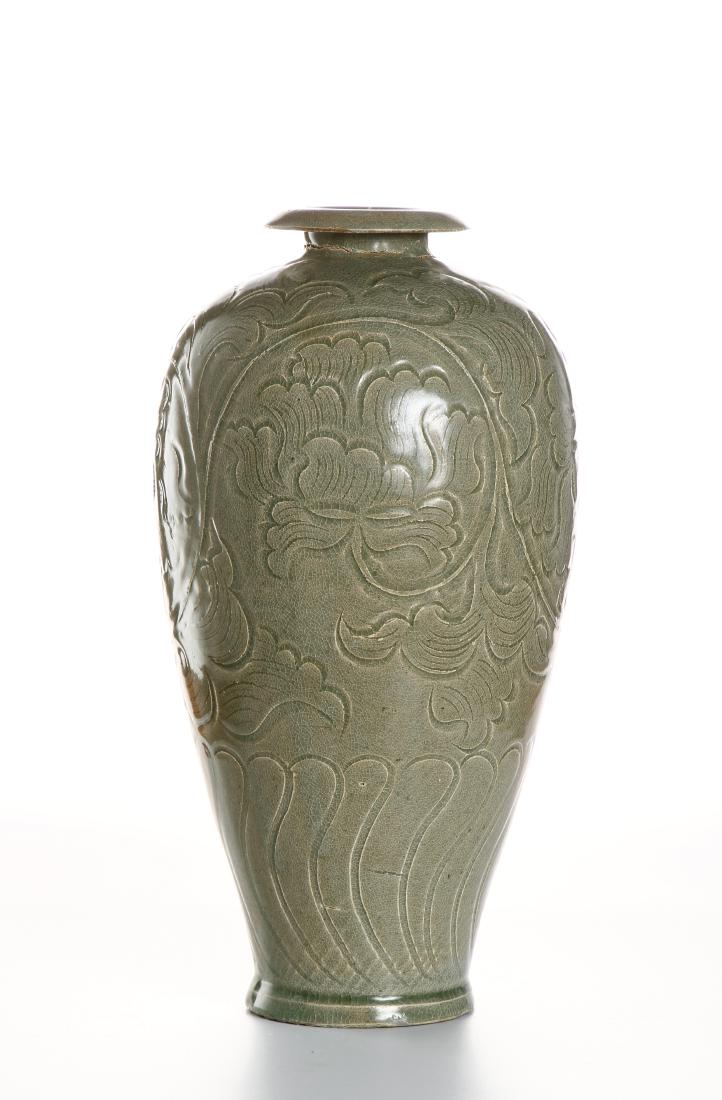 Chinese 'Yue' Celadon-Glazed Meiping Vase (1 of 7)