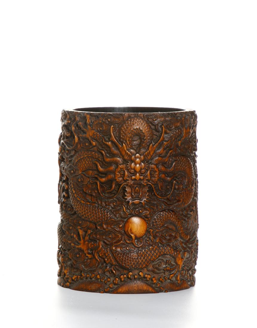 Chinese Carved Bamboo Brushpot (1 of 5)