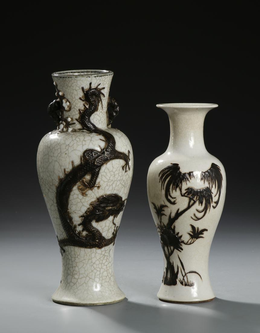 Two Chinese Ge-Type Vases (1 of 7)