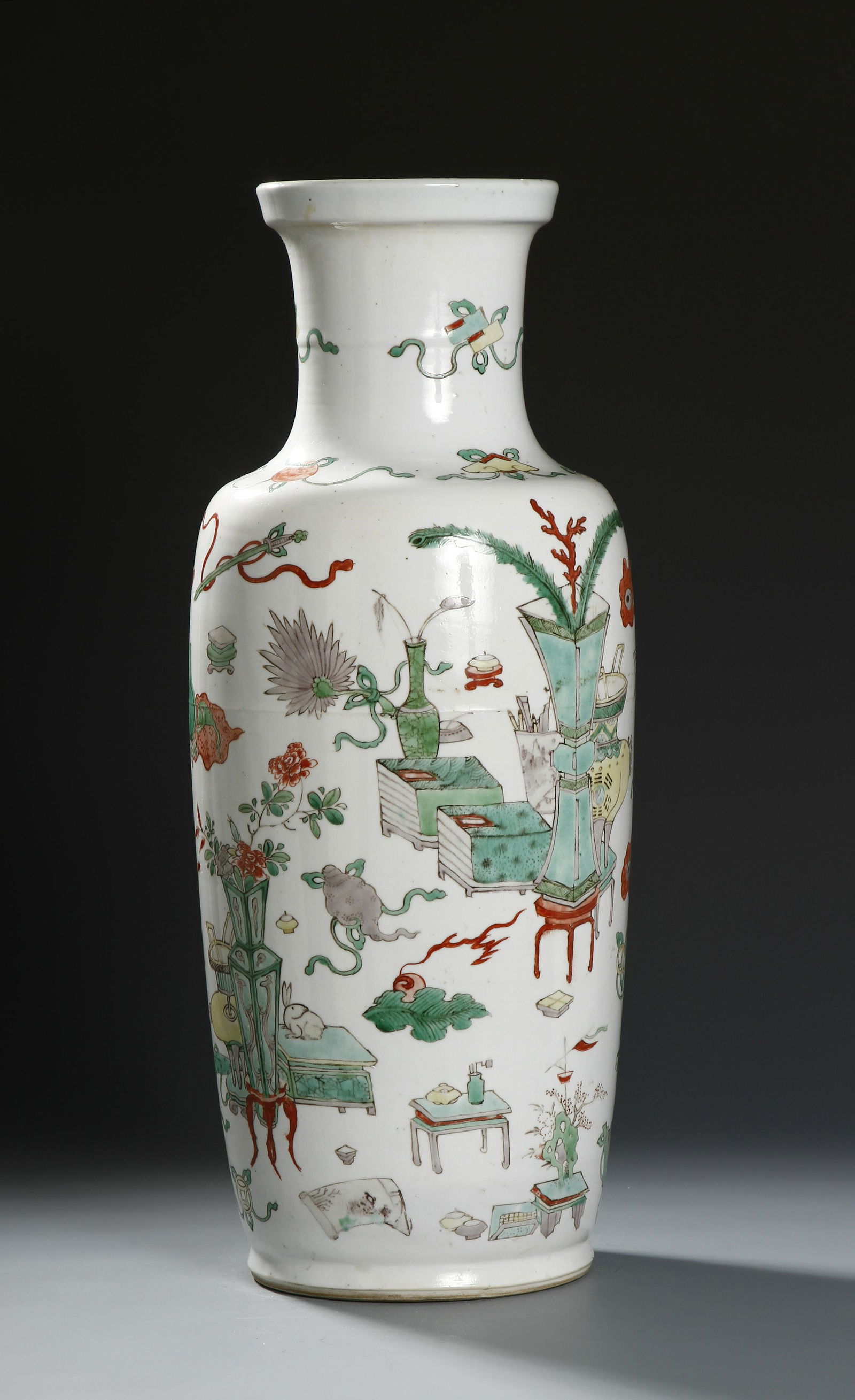 From Christie's, Chinese Famille Verte Vase, Kangxi (1 of 9)