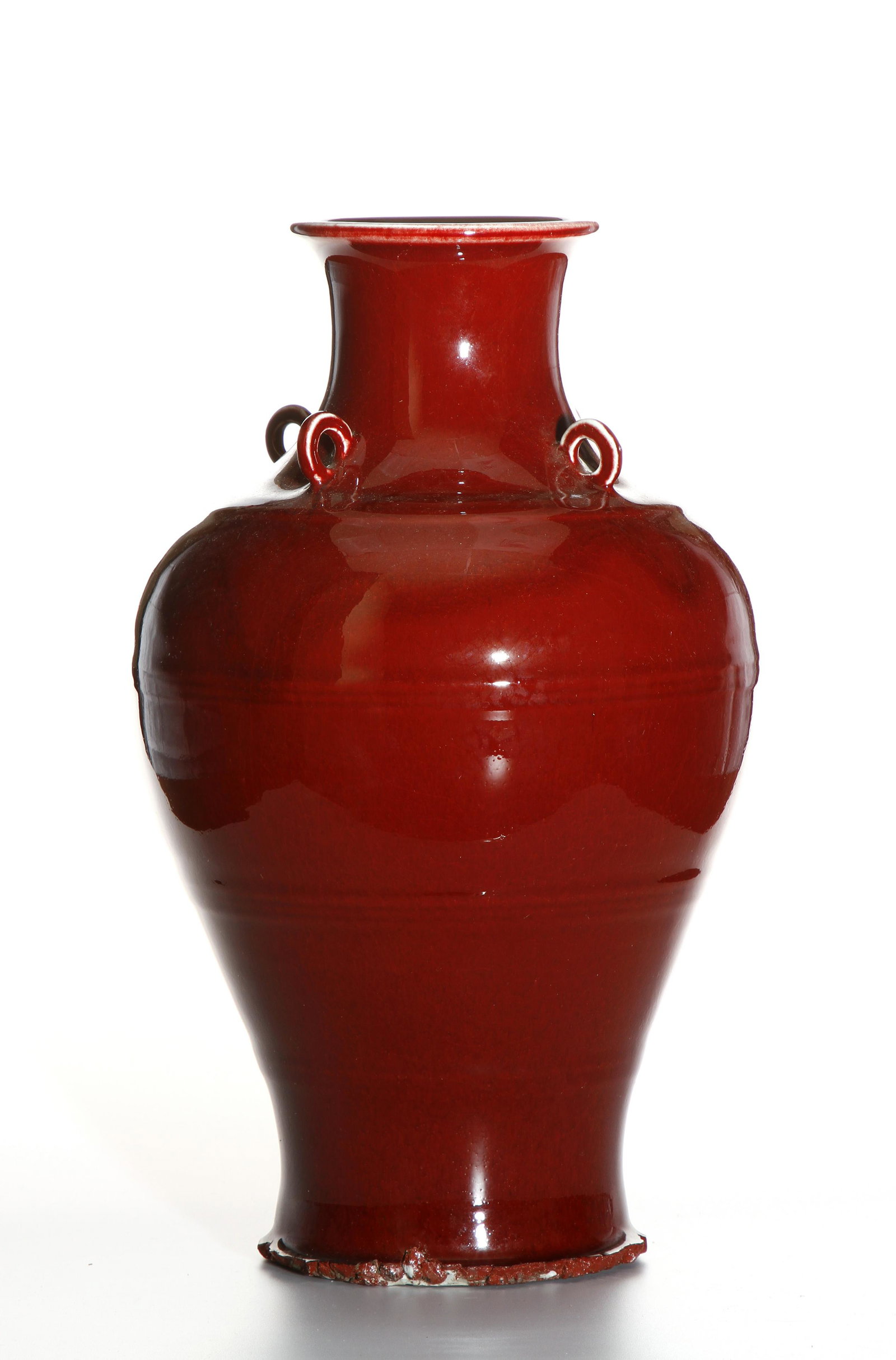 Chinese Red Glazed Baluster Vase (1 of 9)