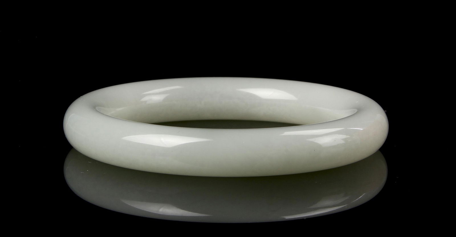 Chinese White Jade Bangle (1 of 2)