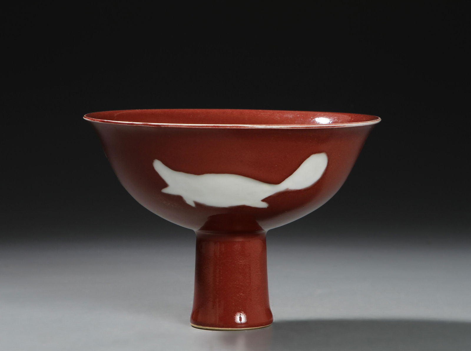 Chinese Copper Red Glazed Stem Cup (1 of 8)
