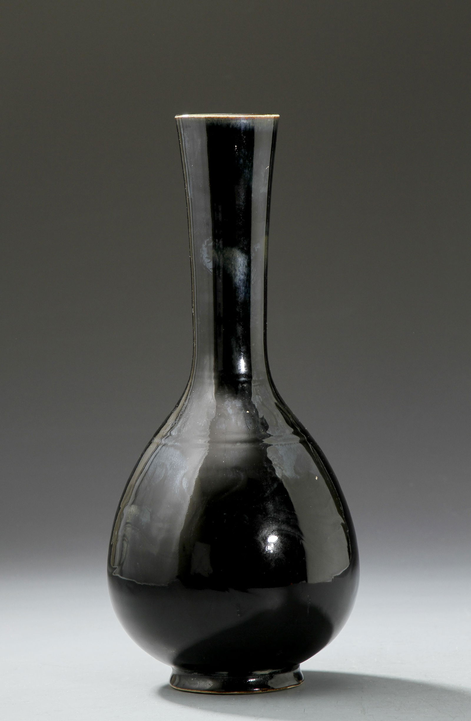 Black-Glazed Ting-Type Bottle Vase (1 of 10)