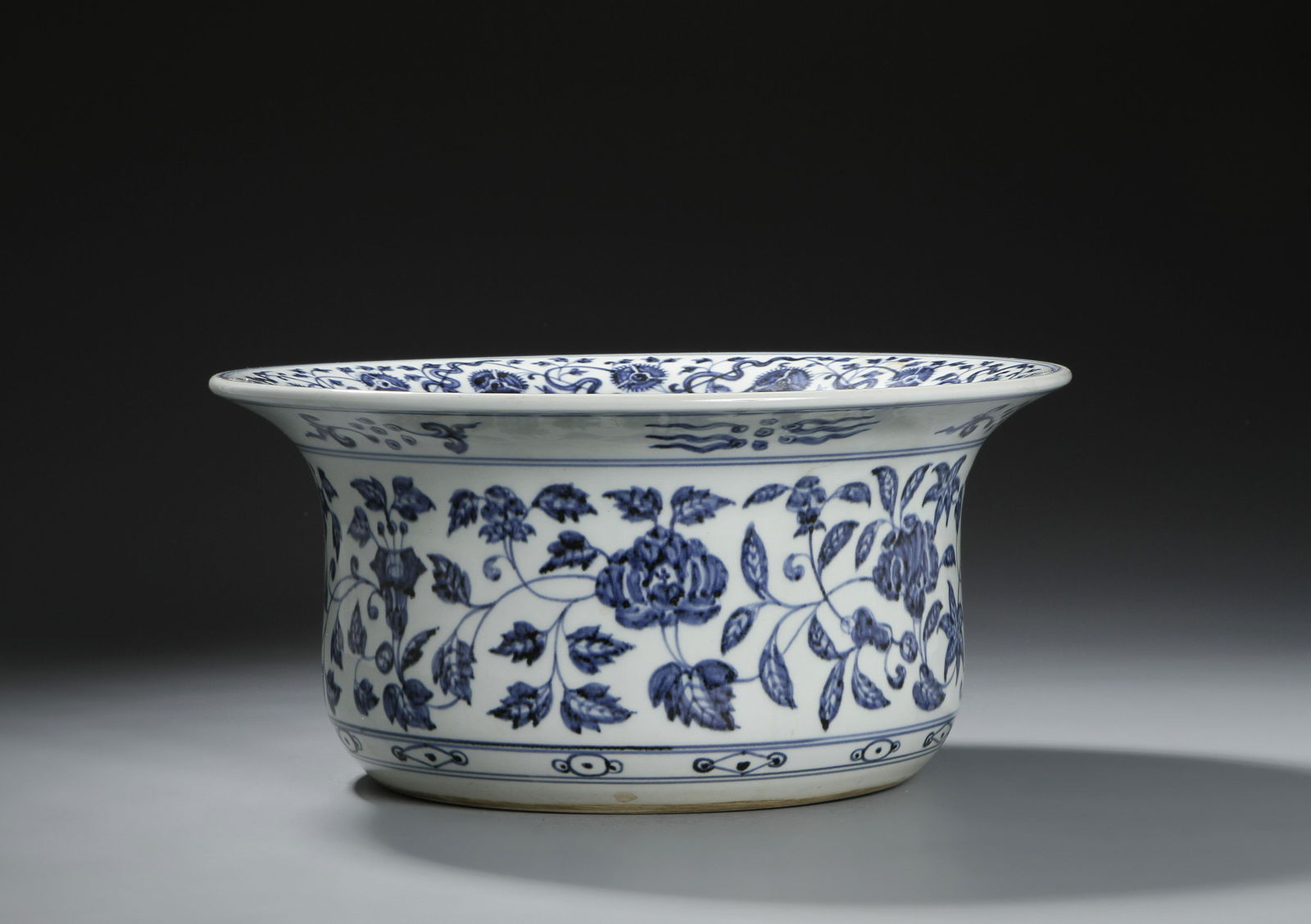 Large Chinese Blue And White 'Lotus' Basin (1 of 13)