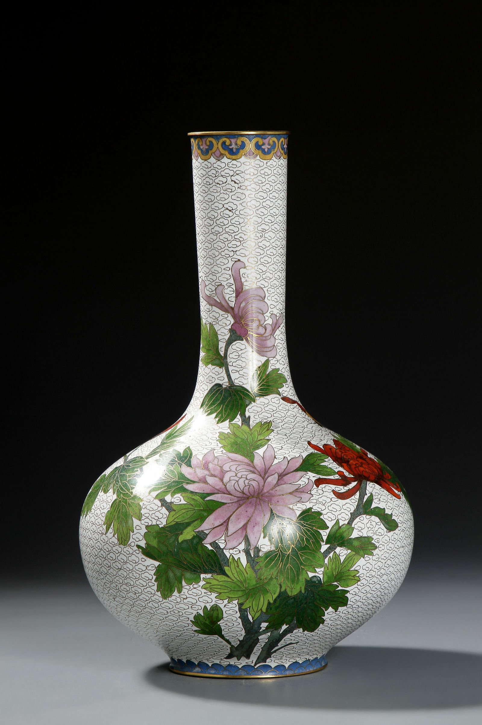 Chinese Cloisonne Enamel Vase (1 of 9)