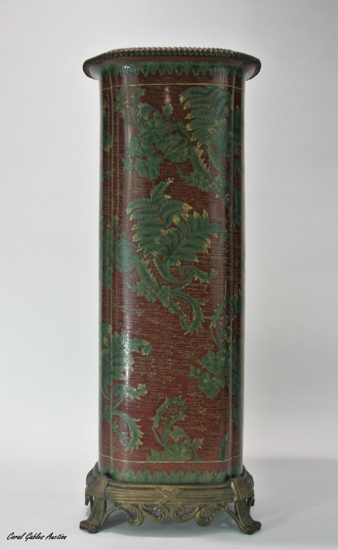 Ancient Chinese porcelain: Ancient Chinese porcelain object for placing canes or guarding umbrellas. Measure 26"in H x 9 1/2"in W.