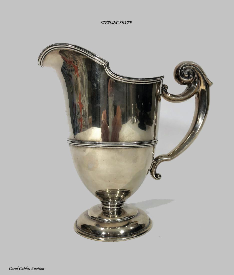 Rare 1900's J E Caldwell Sterling Silver Water Pitcher (1 of 3)