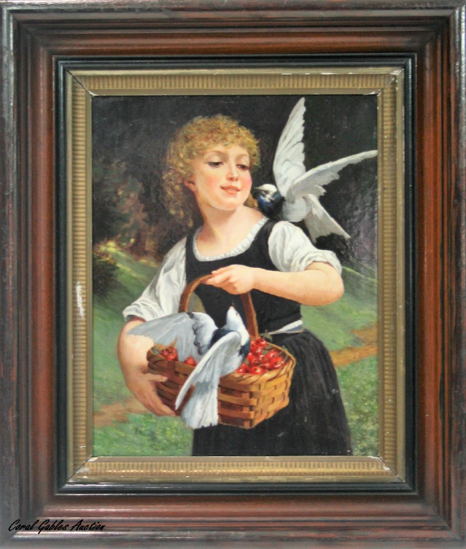 Porcelain plaque, KPM style. (1 of 3)