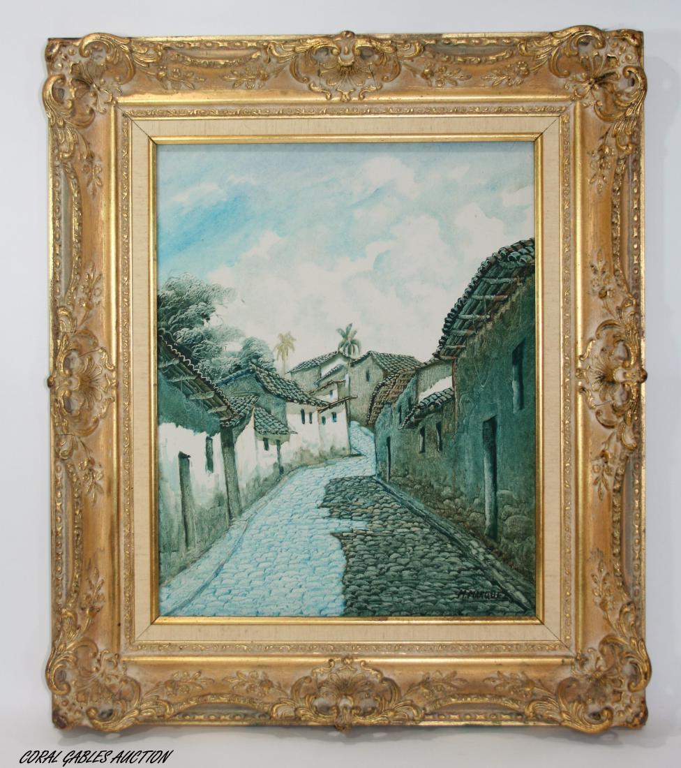 Painting Oil on canvas: Painting, Oil on canvas, Signed Marquez. Measure 28"in H x 24"in W.