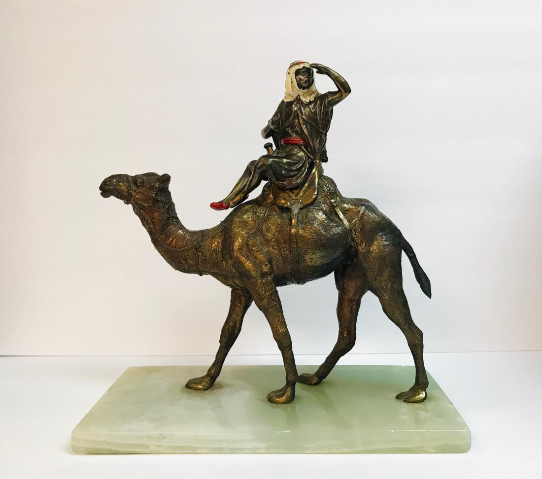 Austrian Cold Painted Bronze Arab Warrior & Camel (1 of 6)