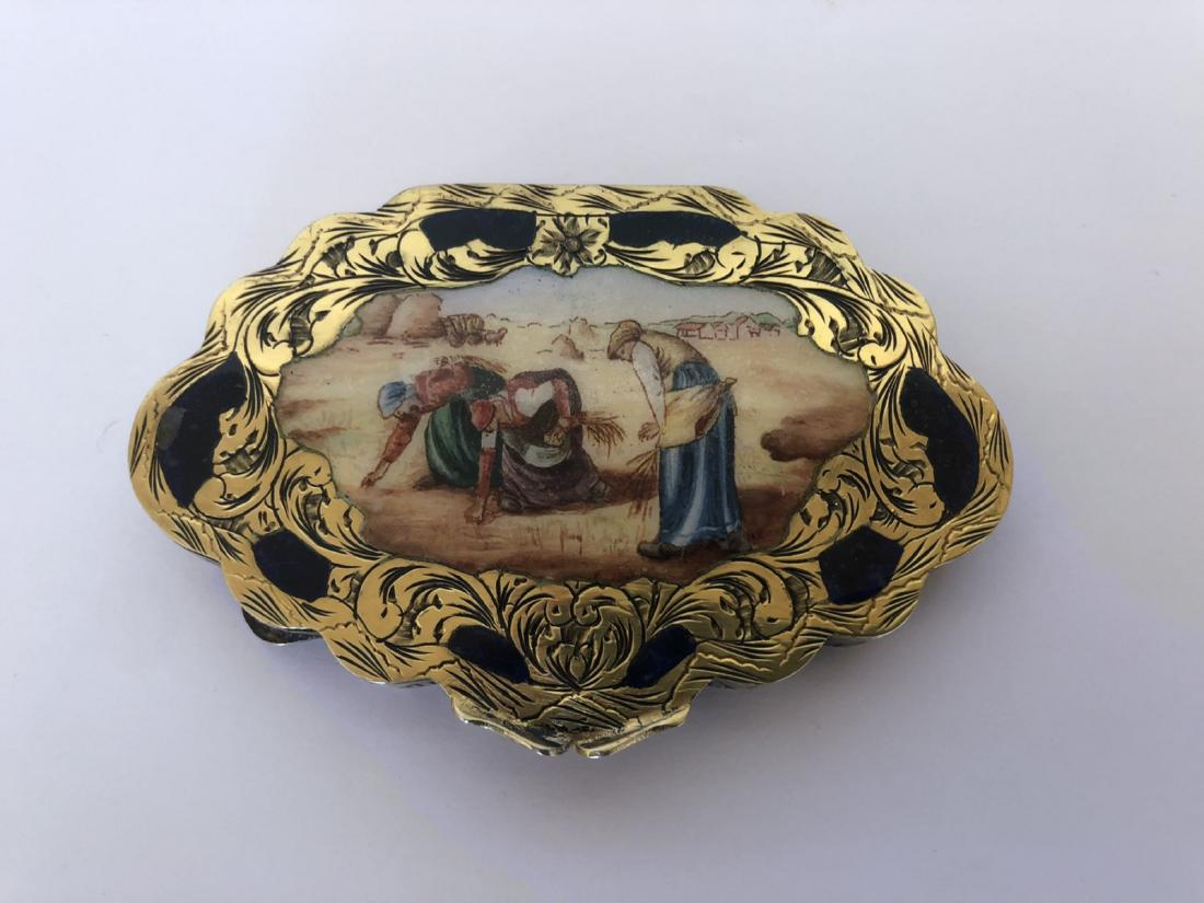 VINTAGE FALLACI FIRENZE ENAMEL ENGRAVED SILVER 800 (1 of 5)