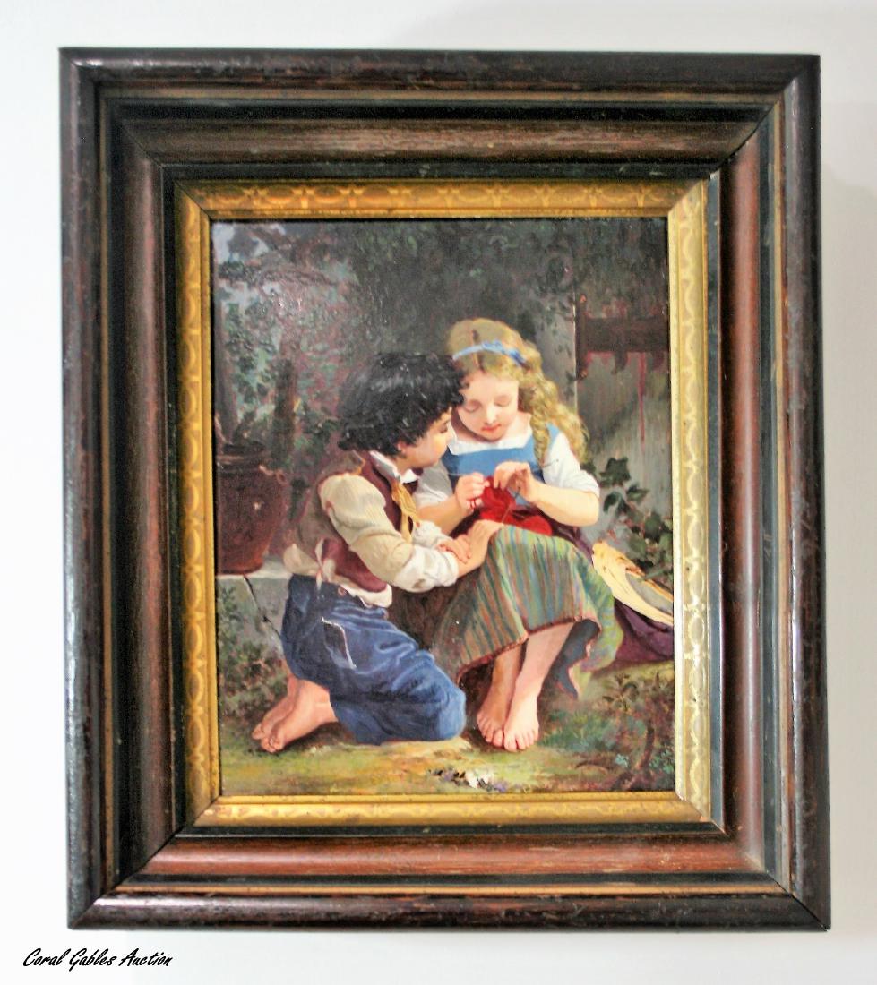 Porcelain plaque, KPM style. (1 of 3)