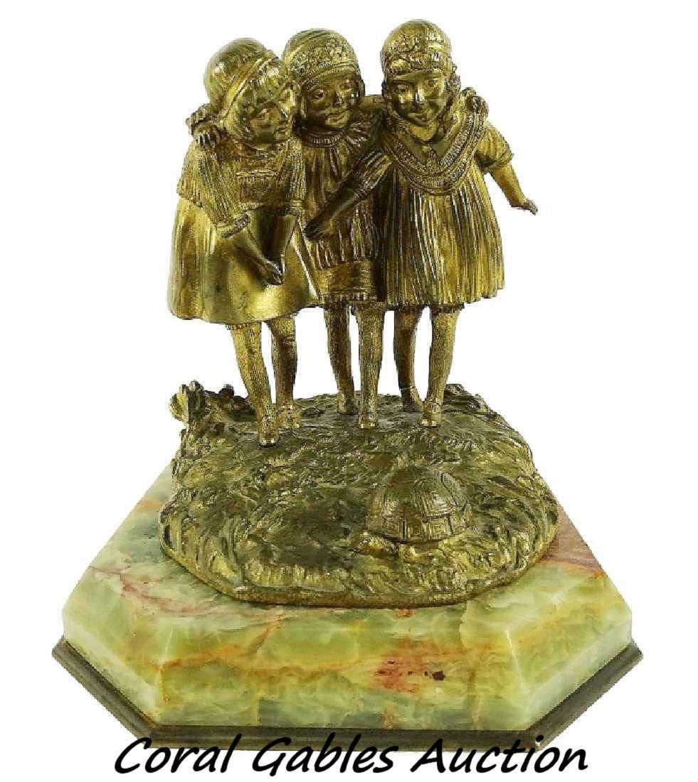 D.H. Chiparus Three Girls Deco Bronze Sculpture (1 of 6)