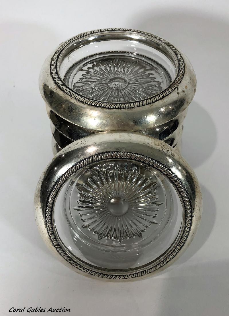 Set of six crystal cup holders and sterling silver (1 of 2)