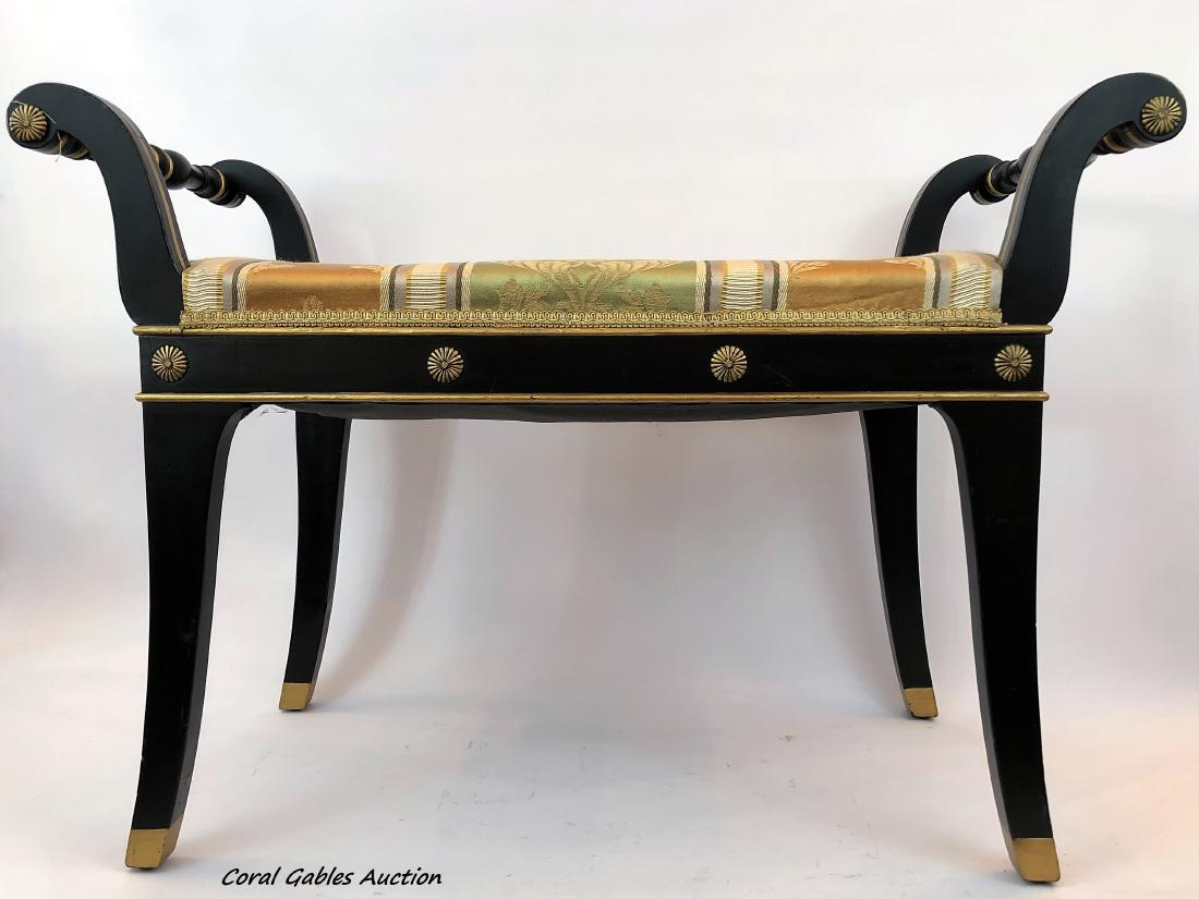 FOOT OF THE BED BENCH WITH CUSHION: FOOT OF THE BED BENCH WITH CUSHION. MEASURE 22"IN H X 30"IN W.