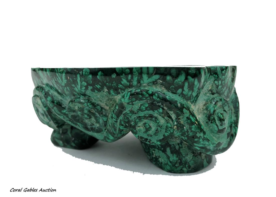 Malachite Carving: Malachite Carving. Measure 3"in H x 6"in W.