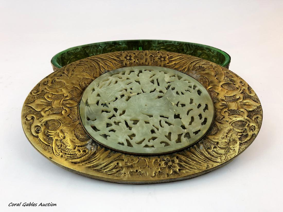 Antique box with jade designs (1 of 1)