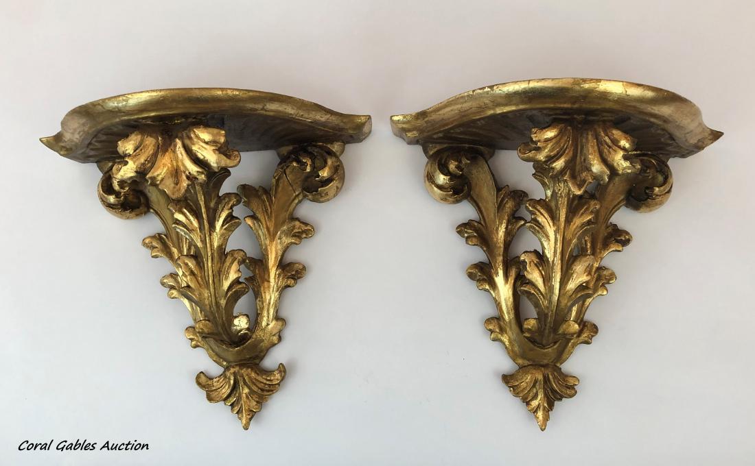 Pair of Gilt Wood Brackets (1 of 1)