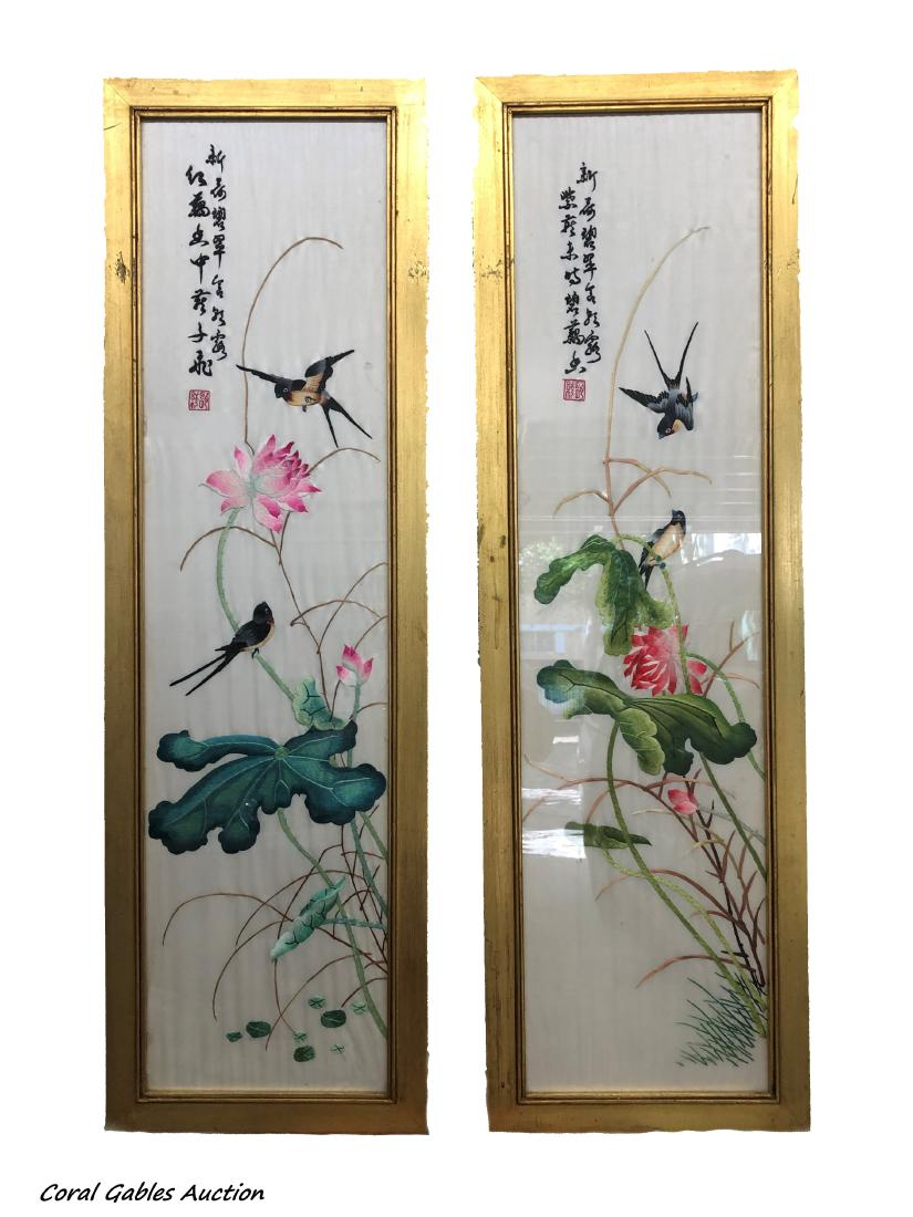 Two Chinese Painting On Silk (1 of 6)