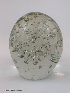 Murano Glass Paperweight: Murano Glass Paperweight. No signed. Measure 7 1/2"in H.