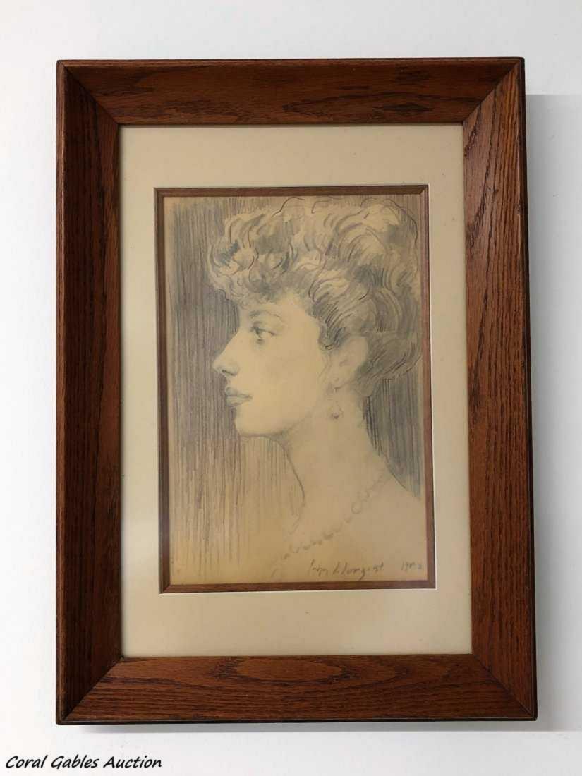 JOHN SARGENT (1856 - 1925) 1871 GRAPHITE ON PAPER (1 of 3)