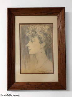 JOHN SARGENT (1856 - 1925) 1871 GRAPHITE ON PAPER: JOHN SARGENT(1856 - 1925) 1871 GRAPHITE ON PAPER Born in Florence, Italy to a New England doctor and wife, John Singer Sargent became a leading portrait and figure painter of subjects in international