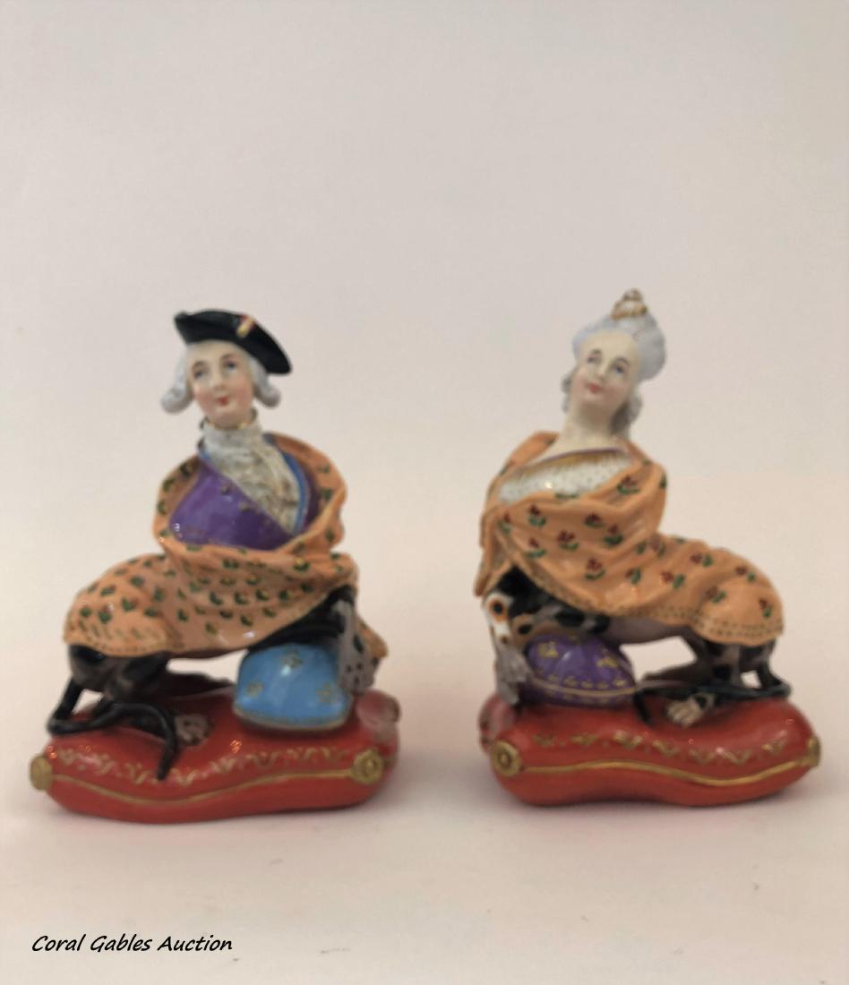 Pair of porcelain figures of royalty images (1 of 3)