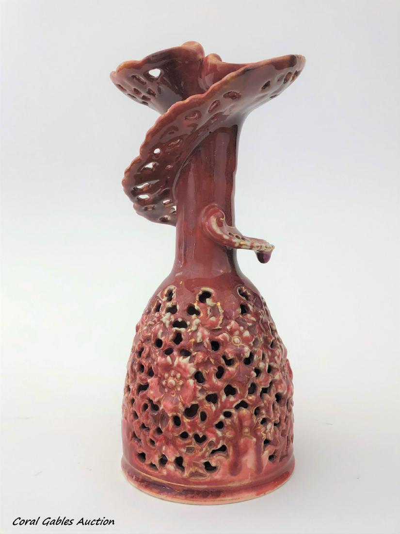 Antique Hungarian Zsolnay Glazed Pottery Vase (1 of 1)
