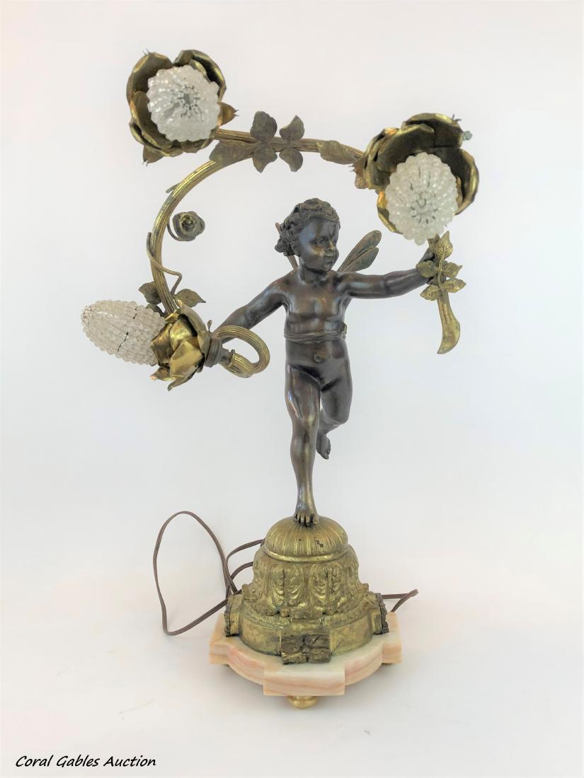Antique French bronze lamp (1 of 1)