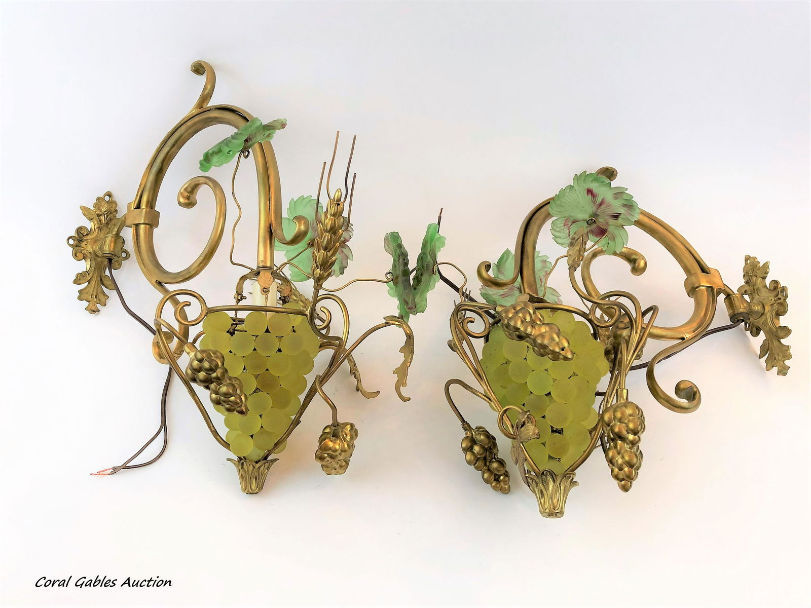 Wall sconces pair with grape designs in crystals (1 of 2)