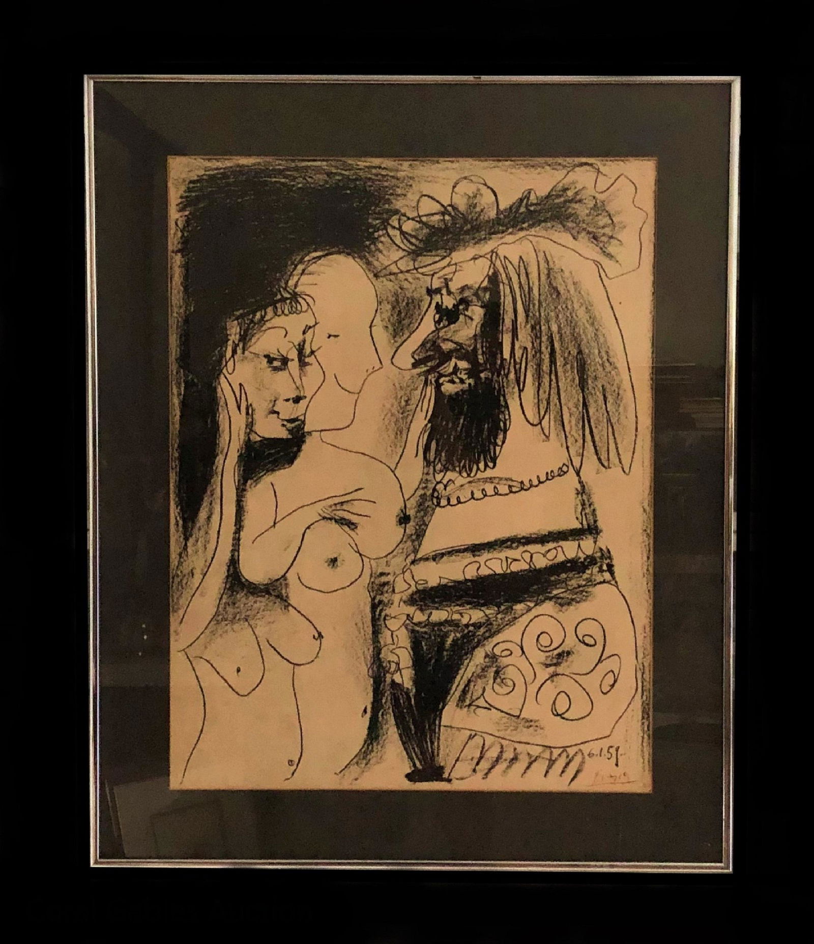 Pablo Picasso Print Signed in Red Color (1 of 3)