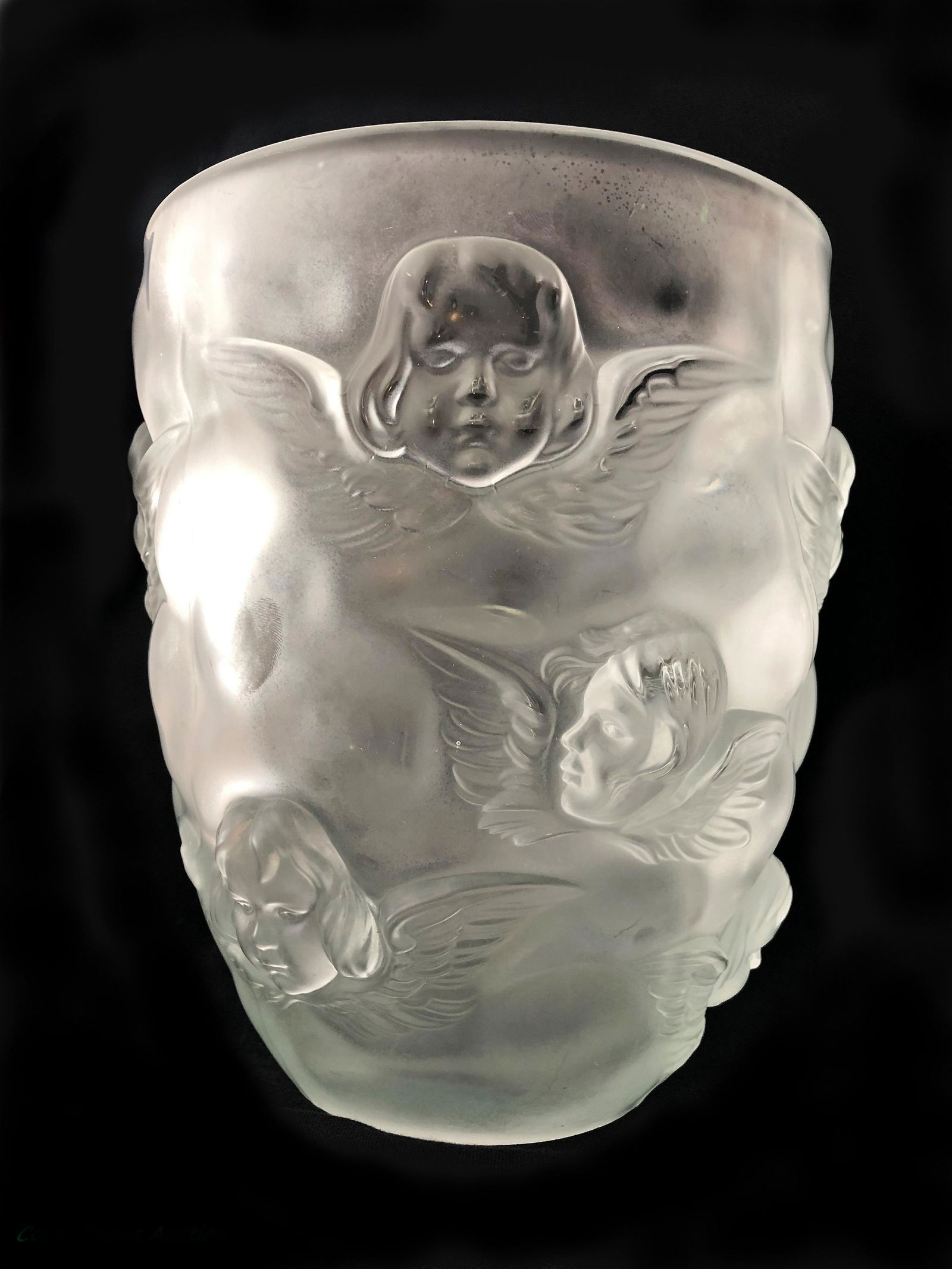 Mid Century Crystal Vase (1 of 1)